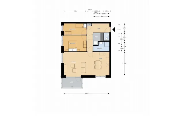 Huur 3 slaapkamer appartement van 80 m² in Almere