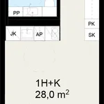 Vuokraa 1 makuuhuoneen asunto, 28 m² paikassa Vantaa