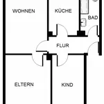 Miete 3 Schlafzimmer wohnung von 54 m² in Herne