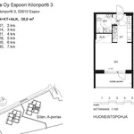 Vuokraa 1 makuuhuoneen asunto, 35 m² paikassa Espoo