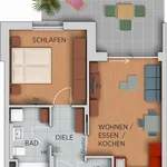 Miete 2 Schlafzimmer wohnung von 50 m² in Nuremberg