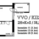 Rent 2 bedroom apartment of 58 m² in Kuopio