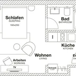 Miete 1 Schlafzimmer wohnung von 25 m² in Frankfurt am Main