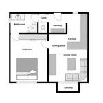 Pronajměte si 1 ložnic/e byt o rozloze 45 m² v Prague