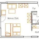 Rent 1 bedroom apartment of 39 m² in Nossen