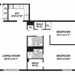 Rent 2 bedroom apartment of 107 m² in New York