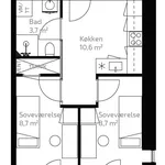 Rent 2 bedroom apartment of 48 m² in Aalborg