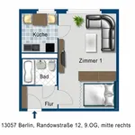 Miete 1 Schlafzimmer wohnung von 32 m² in Berlin