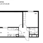 Rent 2 bedroom apartment of 59 m² in Vantaa