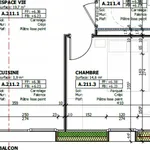 Appartement neuf de 2.5 pièces au 2ème étage adapté pour sénior avec balcon de 13 m2