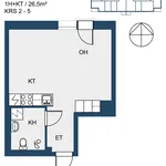 Rent 1 bedroom apartment of 26 m² in Jyväskylä