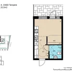 Rent 1 bedroom apartment of 25 m² in Tampere