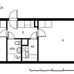 Rent 2 bedroom apartment of 39 m² in Turku