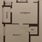 Hyr ett 2-rums lägenhet på 41 m² i Tumba