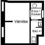 Rent 1 bedroom apartment of 23 m² in Aalborg