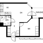 Rent 2 bedroom apartment of 45 m² in Vantaa