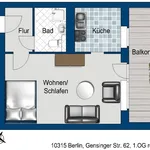 Rent 1 bedroom apartment of 34 m² in Berlin