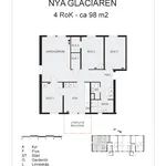 Rent 4 bedroom apartment of 98 m² in Glaciären