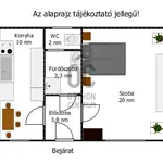 Rent 1 bedroom apartment of 38 m² in Budapest