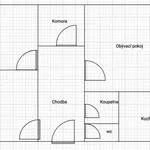 Pronajměte si 3 ložnic/e byt o rozloze 58 m² v Teplice