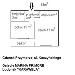 Rent 2 bedroom apartment of 38 m² in Gdańsk