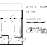 Vuokraa 2 makuuhuoneen asunto, 56 m² paikassa Vantaa