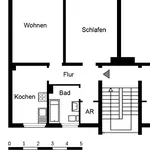 Miete 2 Schlafzimmer wohnung von 57 m² in Moers