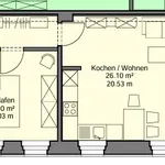 Tolle 2 Raumwohnung mit Kamin und Balkon in ruhiger Wohngemeinschaft