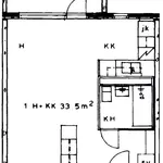 Rent 1 bedroom apartment of 33 m² in Lahti