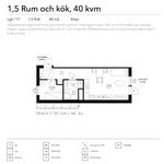 Rent 1 rooms apartment of 39 m², in Klippan