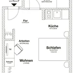 Miete 1 Schlafzimmer wohnung von 19 m² in Wolfsburg