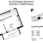 Rent 2 bedroom apartment of 47 m² in Kerava