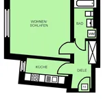 Miete 1 Schlafzimmer wohnung von 36 m² in Chemnitz