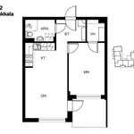 Rent 2 bedroom apartment of 45 m² in Klaukkala,