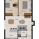 Appartement de 43 m² avec 3 chambre(s) en location à Grenoble