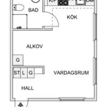 Hyr ett 1-rums lägenhet på 30 m² i Gothenburg