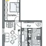 Miete 2 Schlafzimmer wohnung von 49 m² in Chemnitz