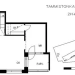 Vuokraa 2 makuuhuoneen asunto, 56 m² paikassa Tammisto,