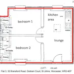 Rent 2 bedroom apartment in Worcester