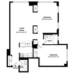 Rent 2 bedroom apartment of 82 m² in New York