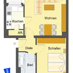 Miete 2 Schlafzimmer wohnung von 49 m² in Detmold