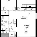 Rent 3 bedroom apartment of 75 m² in Ylöjärvi