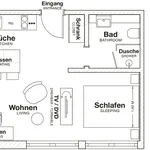 Miete 1 Schlafzimmer wohnung von 28 m² in Frankfurt am Main