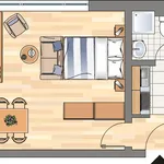 Miete 1 Schlafzimmer wohnung von 26 m² in Dortmund