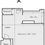 Appartement de 25 m² avec 1 chambre(s) en location à Marseille