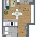 Miete 1 Schlafzimmer wohnung von 32 m² in Frankfurt