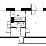 Vuokraa 2 makuuhuoneen asunto, 46 m² paikassa Tampere