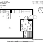 Rent 1 bedroom apartment of 38 m² in Turku