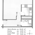 Virchowstr. 11-15, Typ B, Wfl. 32,4 qm, sanierte 1-Zimmer-Whg mit Einbauküche