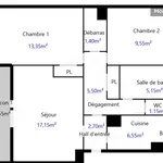 Appartement de 70 m² avec 2 chambre(s) en location à Aix-en-Provence